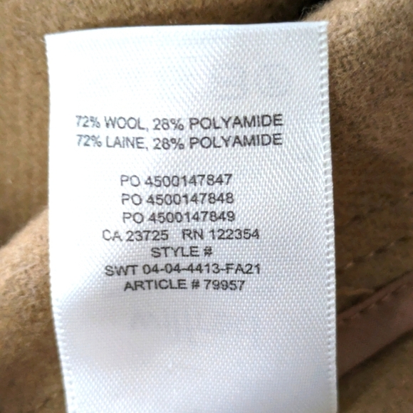 Aritzia Wilfred Front Pocket Belted Rialto Caramel Shirt Jacket ..Size Small - Picture 9 of 10